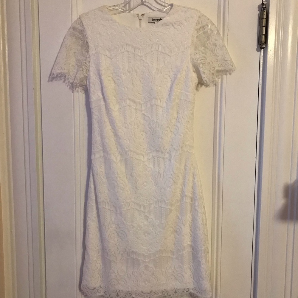 White lace dress. Worn once.